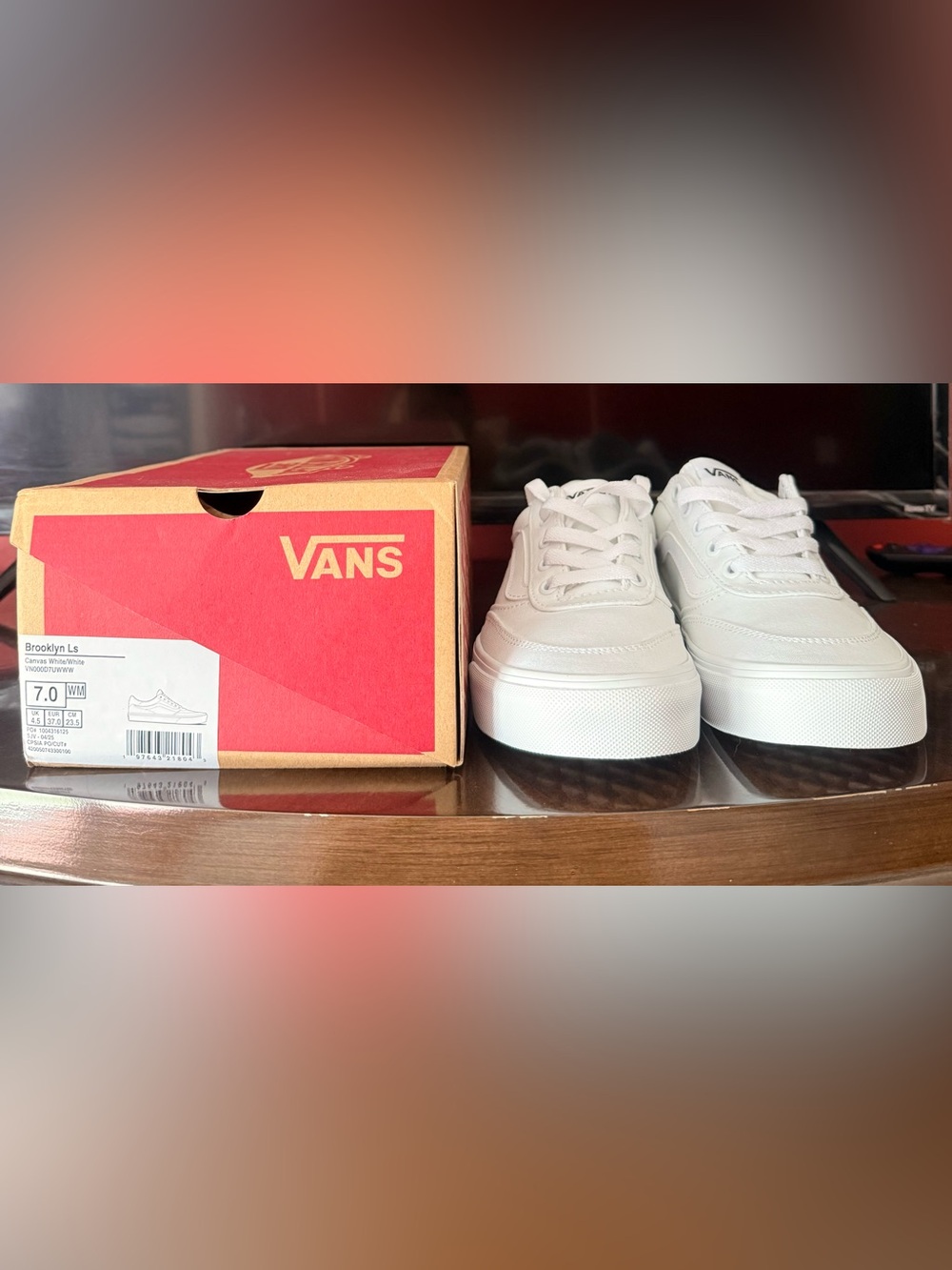 Vans White Low-Top Canvas Sneaker